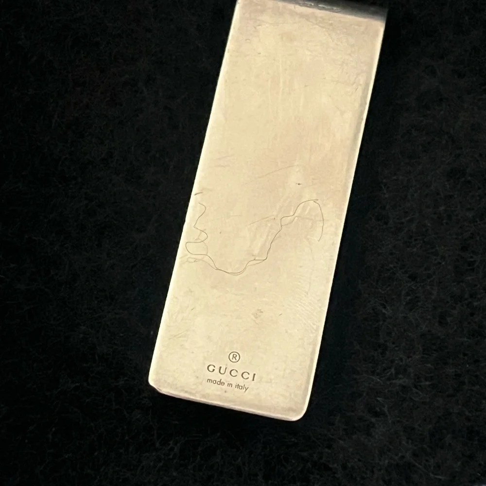 Gucci sterling Silver Monogrammed Money Clip